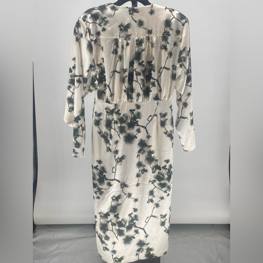 Rotate Birger Christensen abstract floral-print satin wrap dress NWOTS(No Belt) - Picture 7 of 10